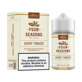 FOUR SEASONS Desert Tobacco 60ML e-liquid with smooth Middle Eastern tobacco flavor and subtle sweet finish.