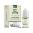 FOUR SEASONS SALTS Virginia Tobacco 30ML nicotine salt e-liquid with rich flue-cured bright leaf tobacco flavor.