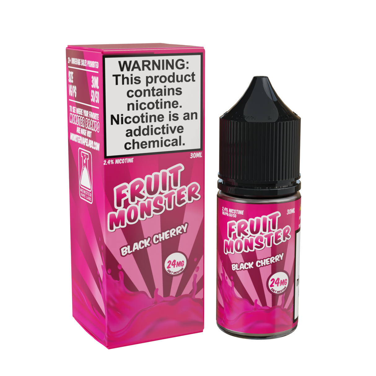 30ML Fruit Monster Salt – Black Cherry bottle featuring bold black cherry flavor