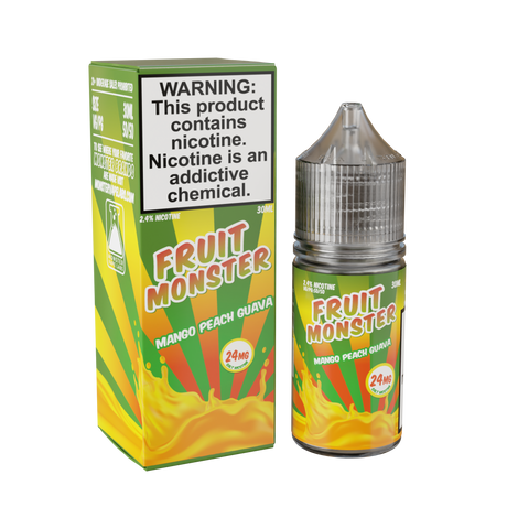 30ML Fruit Monster Salt – Mango Peach Guava bottle with tropical mango, peach, and guava flavors