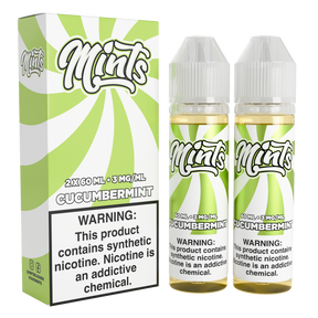 Mints Vape Co Cucumbermint 120ML twin pack with refreshing cucumber and mint flavor profile.