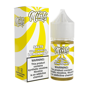 Mints Vape Co SALT Lemonmint 30ML nicotine salt e-liquid with sweet lemon and icy mint flavor profile.