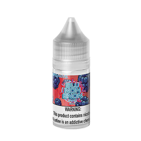 NOMS X2 SALT Blunomenon 30ML nicotine salt e-liquid with sweet blue raspberry flavor profile.
