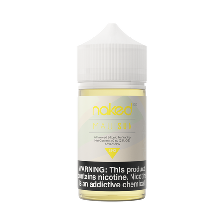 60ML Naked 100 MAUI SUN bottle with pineapple, orange, and tangerine citrus blend