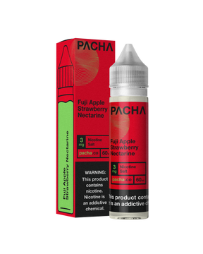 PACHAMAMA Fuji Apple Strawberry Nectarine 60ML e-liquid with apple, strawberry, and nectarine fruit blend.