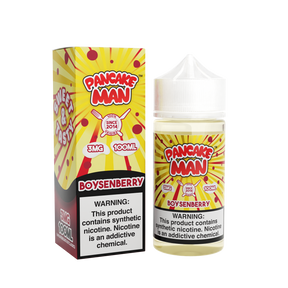 PANCAKE MAN Boysenberry 100ML e-liquid with fluffy pancake and boysenberry syrup flavor profile.
