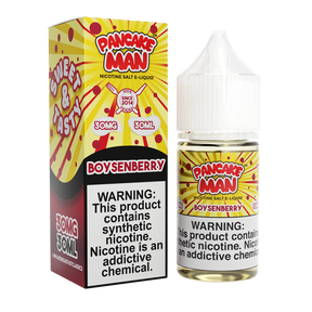 PANCAKE MAN SALT Boysenberry 30ML nicotine salt e-liquid featuring fluffy pancakes and mixed berry flavor.