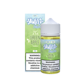 SKWEZED Frozen Green Pucker 100ML e-liquid with tart green apple and icy menthol flavor.