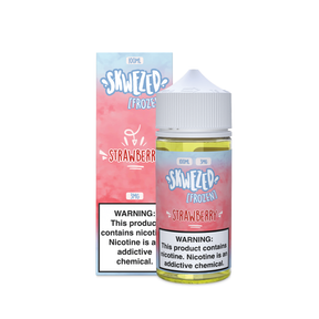 SKWEZED Frozen Strawberry Starbury 100ML e-liquid with sweet strawberry and icy menthol flavor profile.