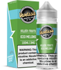 VAPETASIA Killer Fruits Iced Melons 100ML e-liquid with watermelon, cantaloupe, honeydew, and icy menthol flavor.