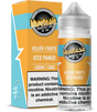 Vapetasia Killer Fruits ICED Pango 100ML e-liquid with peach, mango, and icy menthol flavor profile.