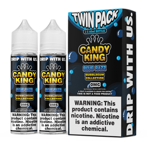 CANDY KING Bubblegum – Blue Razz 120ML Twin Pack – Blueberry Raspberry Bubblegum Vape Juice