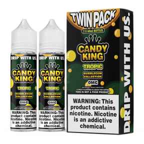CANDY KING Bubblegum – Tropic 120ML Twin Pack – Tropical Fruit Bubblegum Vape Juice