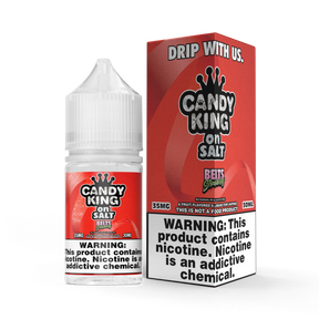 CANDY KING on SALT – Belts Strawberry 30ML Bottle – Sour Strawberry Gummy Nic Salt Vape Juice