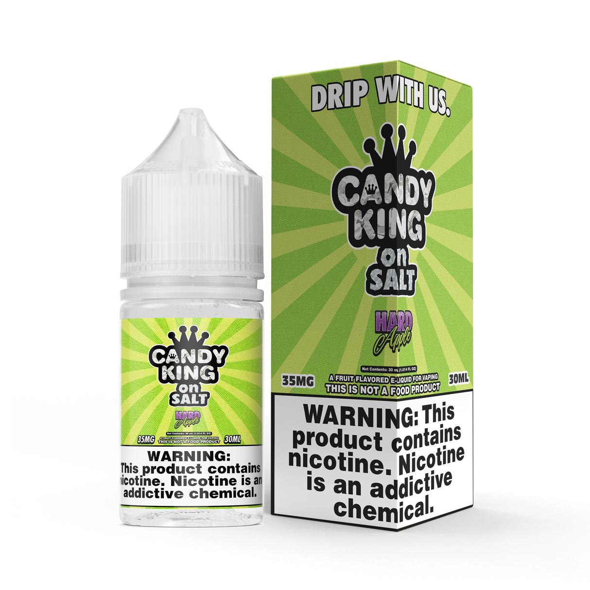 CANDY KING on SALT – Hard Apple 30ML Bottle – Green Apple Candy Nic Salt E-Liquid