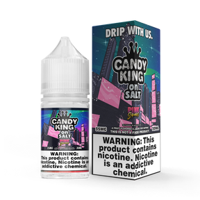 CANDY KING on SALT – Pink Squares 30ML Bottle – Fruity Chewy Candy Nic Salt Vape Juice
