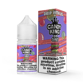 CANDY KING on SALT – Strawberry Watermelon Bubblegum 30ML Bottle – Fruity Bubblegum Nic Salt E-Liquid