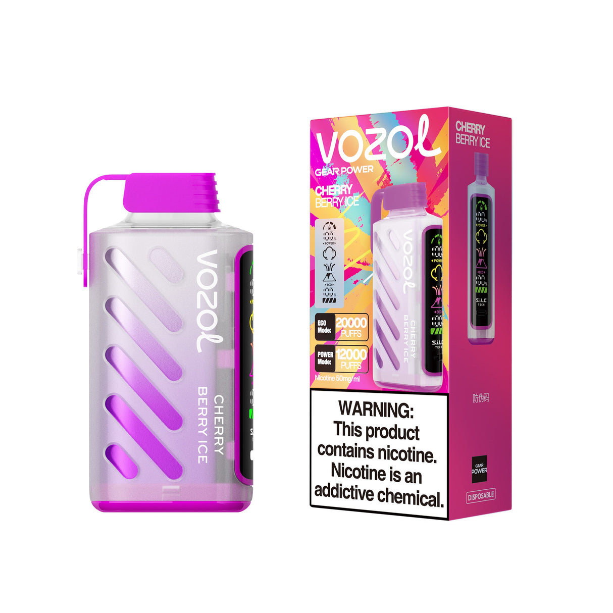 VOZOL Gear Power 20K Puffs Rechargeable Disposable Device - 20000 Puffs