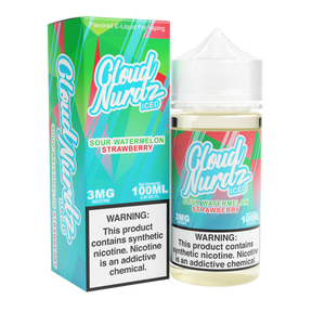 Sour Watermelon Strawberry Iced by Cloud Nurdz TFN 100mL with Packaging