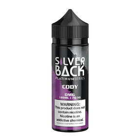 CODY E-Liquid by Silverback Juice Co – Grape, blueberry, and icy mint in a 120mL bottle.

