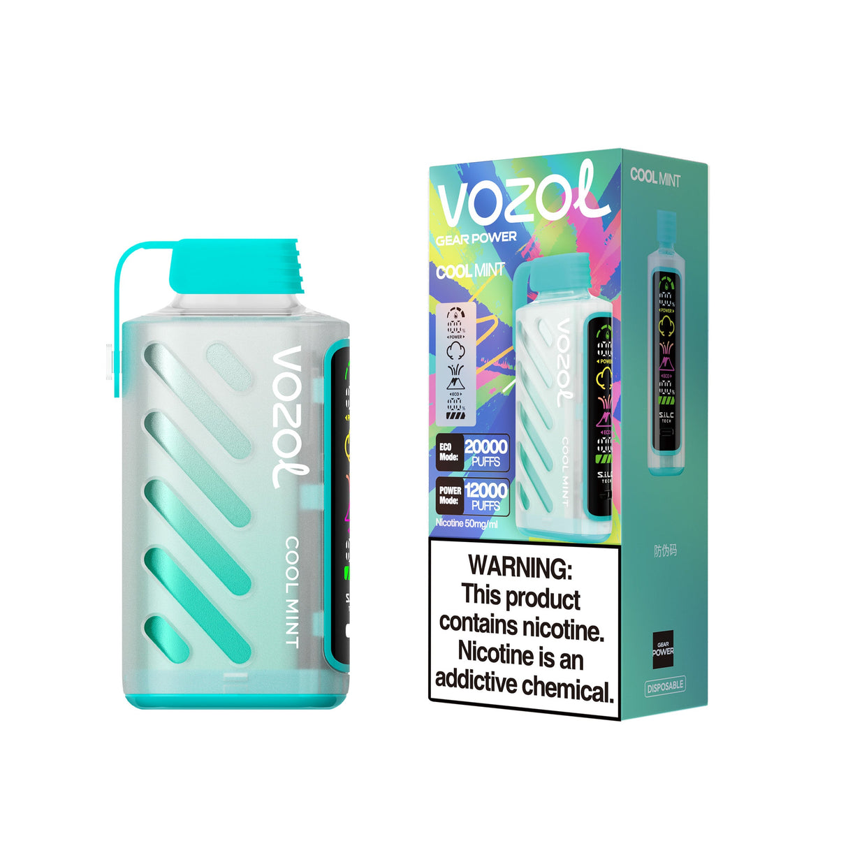 VOZOL Gear Power 20K Puffs Rechargeable Disposable Device - 20000 Puffs