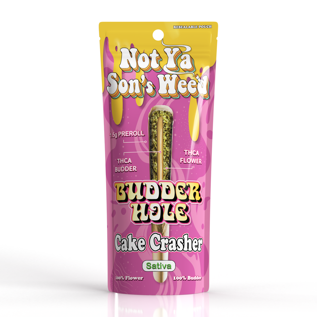 Not Ya Son's Weed THCA "BUDDERHOLE" 1.5g Pre Rolls - 2 Count