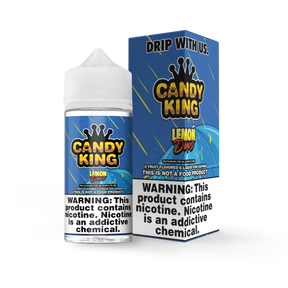 Candy King Lemon Drop 100mL e-liquid bottle featuring a zesty lemon candy flavor profile.