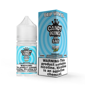 Candy King Salt – Strawberry Rolls 30mL nicotine salt with sweet & tangy strawberry candy flavor, 50/50 VG/PG, 35 mg or 50 mg nicotine.