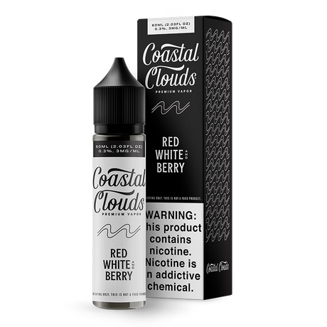 Coastal Clouds Red White and Berry 60ML – Cherry Citrus Blue Raspberry Vape Juice