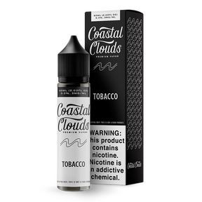 Coastal Clouds Tobacco 60mL E-Liquid with rich, earthy, and robust tobacco flavor in a 70/30 VG/PG blend.