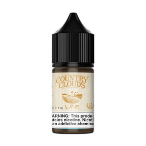 Country Clouds SALT Lemon Pudding Pie E-Liquid featuring lemon pudding, meringue, and buttery crust in a 30mL unicorn bottle.