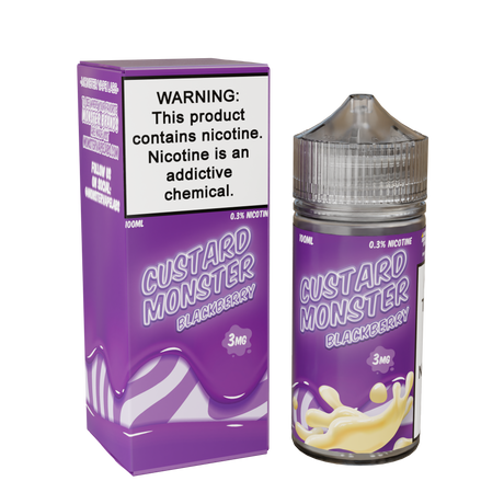 Custard Monster Blackberry E-Liquid 100mL Bottle