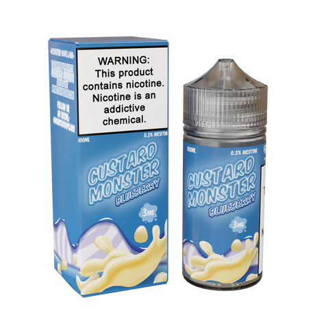 Custard Monster Blueberry E-Liquid 100mL Bottle