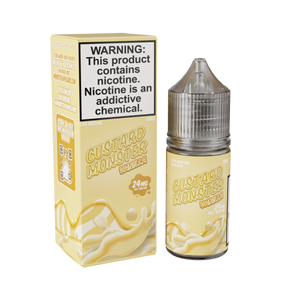 Custard Monster Salt – Vanilla – 30mL nicotine salt e-liquid with smooth vanilla custard flavor.