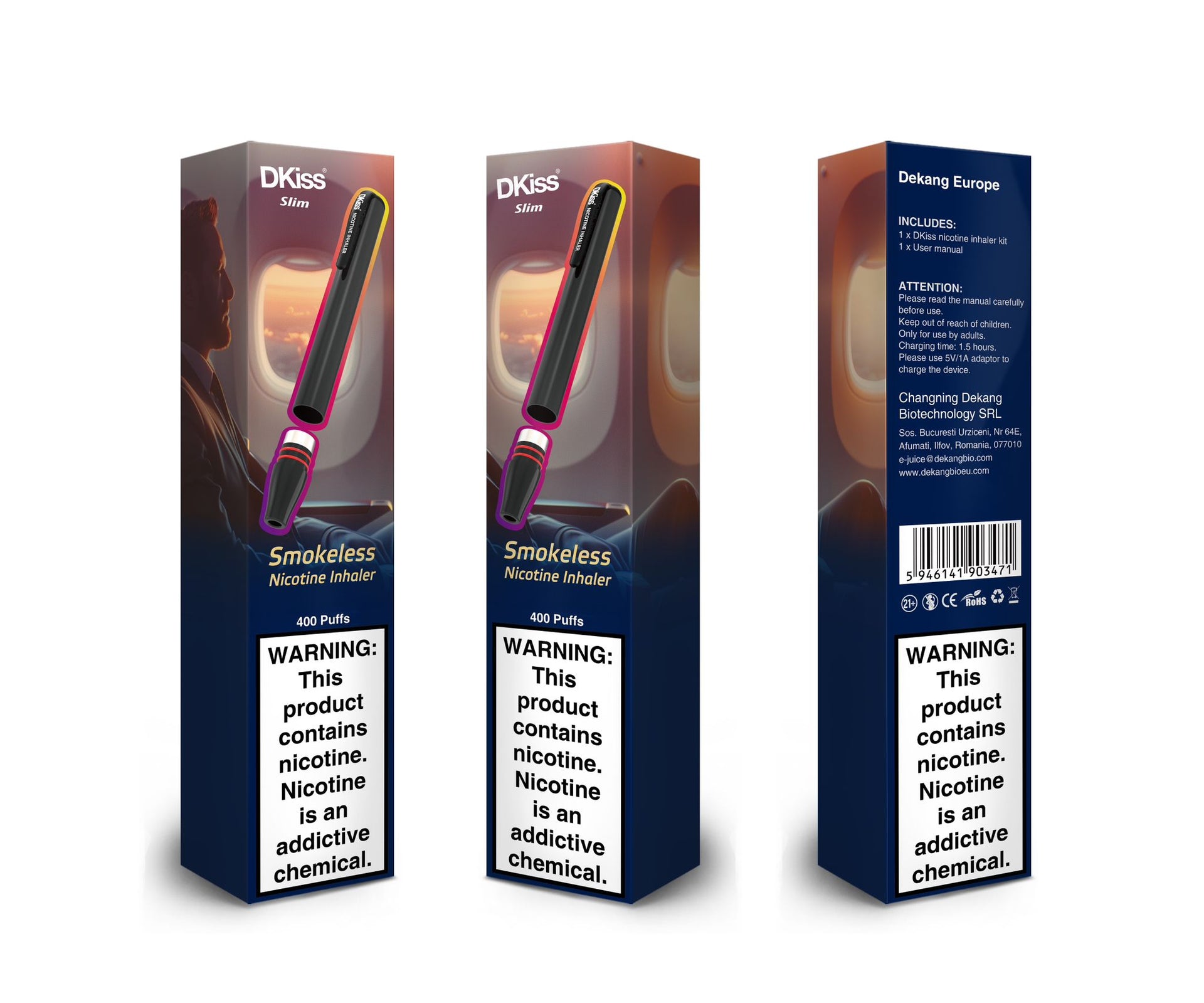 DKiss Slim Smokeless Nicotine Inhaler - 400 puffs VapoRider DKiss Slim Smokeless Nicotine Inhaler - 400 puffs VapoRider