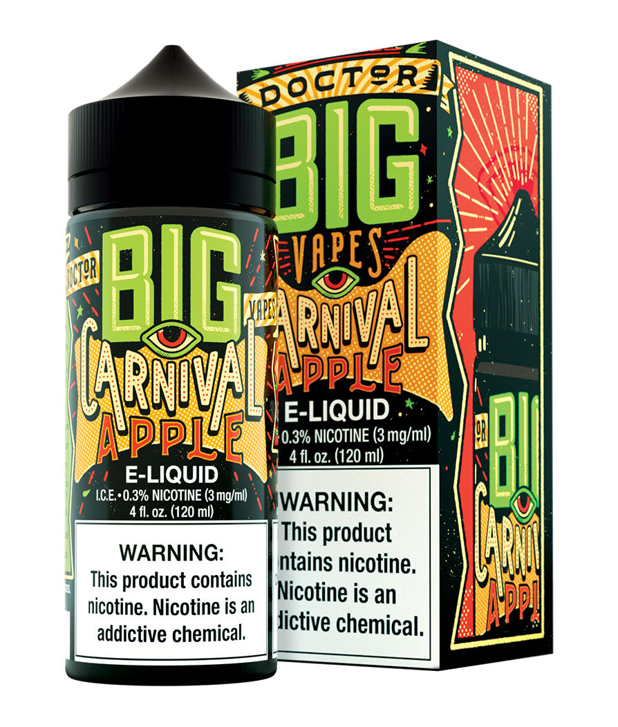 DOCTOR BIG VAPES Carnival Apple E-Liquid – 120ML Bottle, Tart Apple with Sweet Caramel