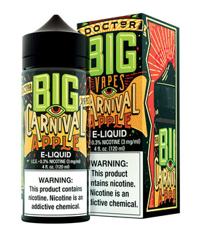 DOCTOR BIG VAPES Carnival Apple E-Liquid – 120ML Bottle, Tart Apple with Sweet Caramel