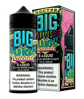 DOCTOR BIG VAPES Wild Berry Limeade E-Liquid – 120ML Bottle, Mixed Berry with Limeade Flavor Blend