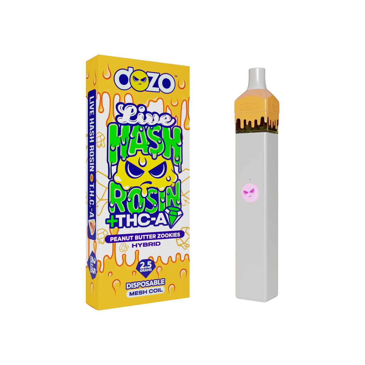 Dozo Live Hash Rosin + THC-A - 2.5g Disposable