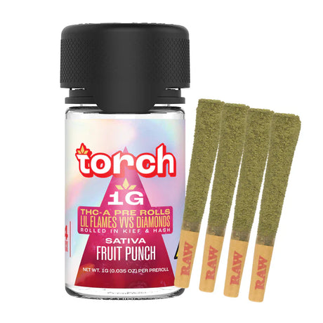 Torch Lil Flames VVS Diamond THCA "Dog Walker" 1g Pre Rolls - 4 Count (4g Total)