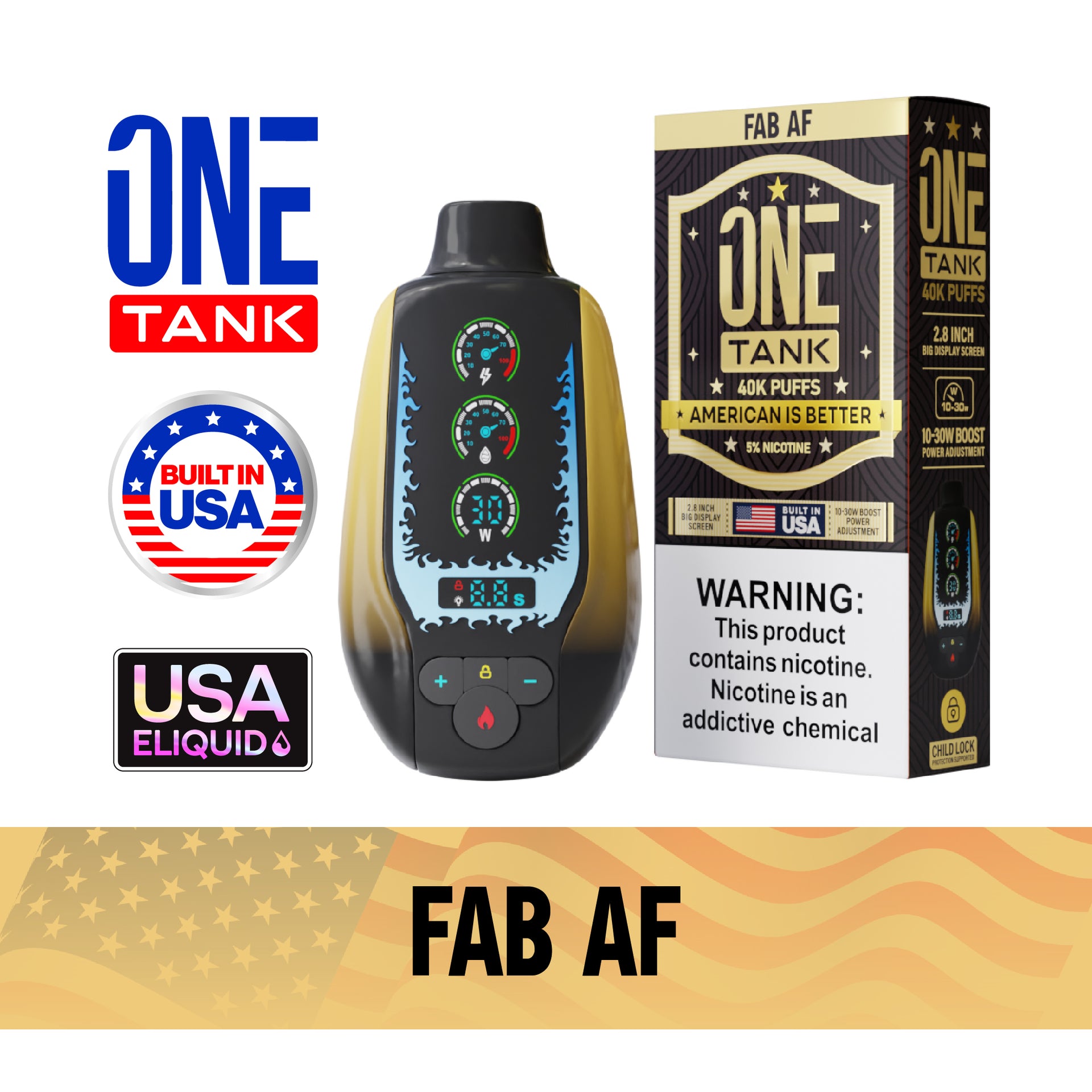 one tank vape ONE TANK 40K Disposable | 40,000 Puffs, Made in USA, Ships to Texas