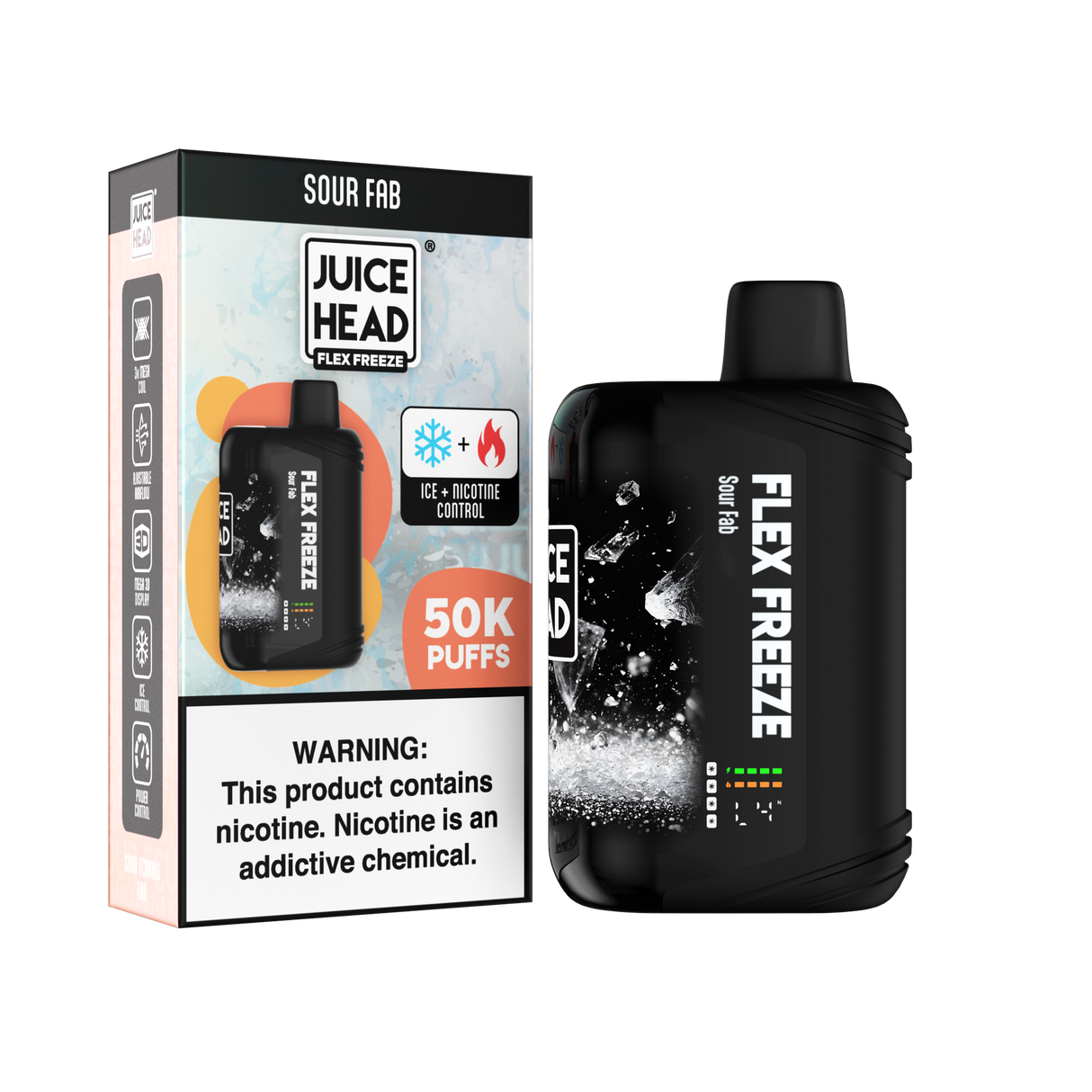 JUICE HEAD “FLEX FREEZE” 50K Puff Disposable - 50,000 Puffs