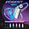 FOGEST XP40K ZERO NICOTINE Disposable Device Pod with 40,000 puff capacity, dual mesh coil, and rechargeable battery.