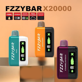 FZZYBAR X20000 Disposable E-Hookah: Sleek disposable e-hookah with LED screen and adjustable airflow.