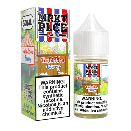 MRKT PLCE Forbidden Berry Nic Salt 30ml bottle with tropical and mixed berry flavors