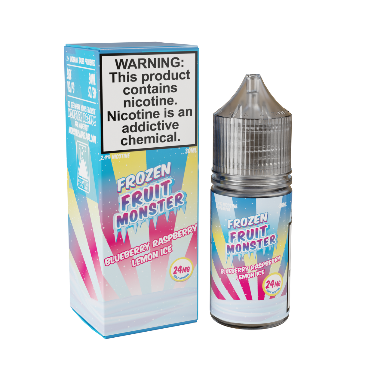 Frozen Fruit Monster Blueberry Raspberry Lemon Ice 30ML – Menthol Berry Lemon Nic Salt E-Liquid