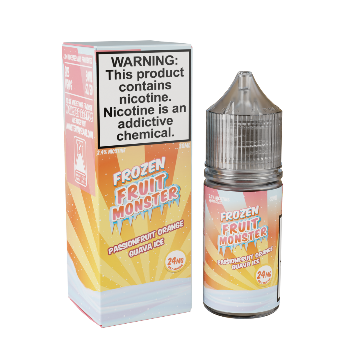 Frozen Fruit Monster Passionfruit Orange Guava Ice 30ML – Tropical Menthol Nicotine Salt E-Liquid