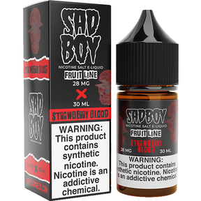 Strawberry Blood | Sadboy Salts | 30ml 28mg bottle with packaging