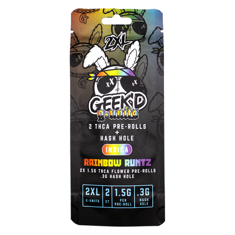GEEK'D g-units 2XL THCA Pre-Rolls + Hash Hole 1.5g - 2 Count