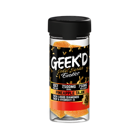 GEEK'D 24K Gold Series Exotics Gummies 7500MG - 10 Count